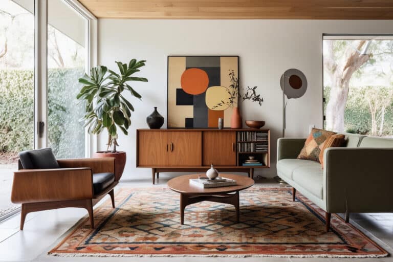 mid century modern living room