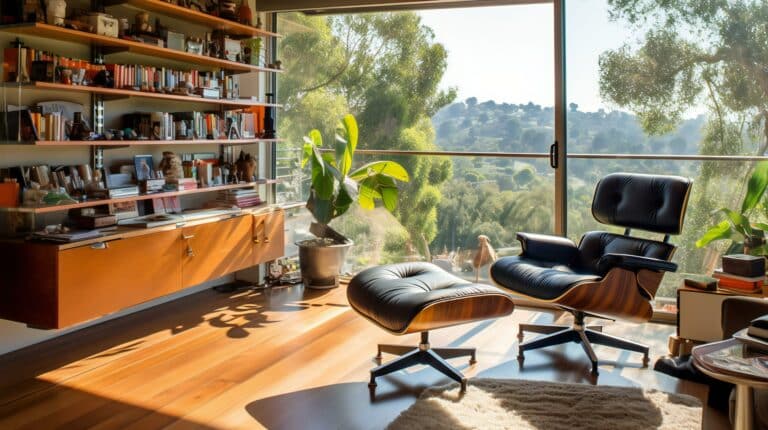 room decorated with mid-century modern furniture