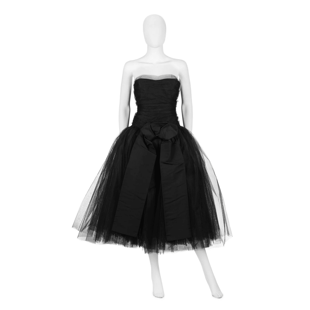 Christian Dior Couture Black Tulle Dress