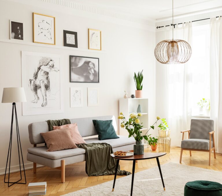 gallery wall in living room